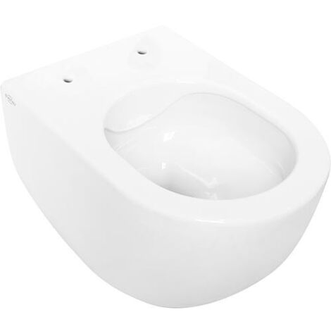 WC suspendu Elanda, sans bord de rincage, en céramique, blanc 355x340x515mm
