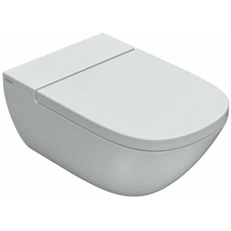 WC suspendu en céramique sans rebord 58x37 cm Globo Stockholm LAS04BI  Blanc - Céramique - Standard