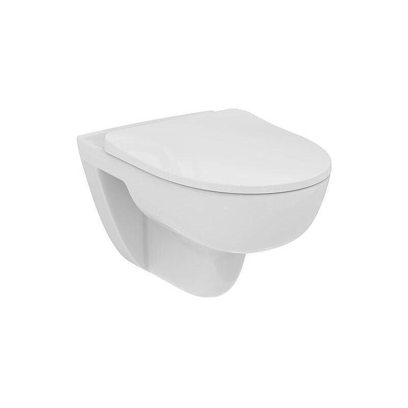 Ideal Standard - wc suspendu i.Life rond lxhxp: 360x330x540 mm sans bord de rinçage céramique blanc