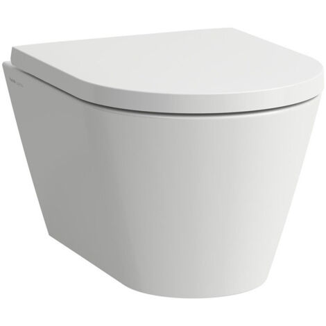 WC suspendu KARTELL COMPACT, sans bride, à fond creux blanc LAUFEN