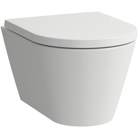 WC suspendu KARTELL COMPACT sans bride, rinçage à fond blanc mat LAUFEN