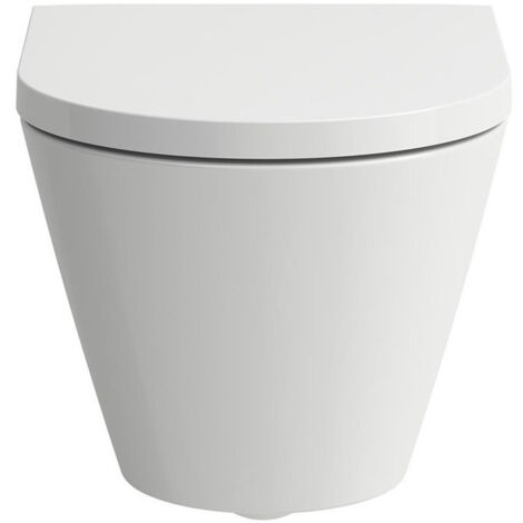 WC suspendu KARTELL, sans bride, à fond creux blanc LAUFEN