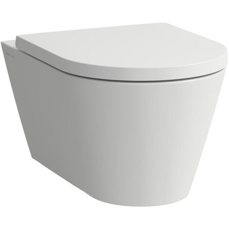 WC suspendu KARTELL sans bride, vasque à fond blanc mat LAUFEN