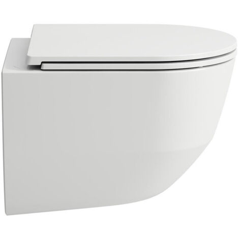 WC suspendu LAUFEN PRO S, sans bride, à fond creux, compact blanc LCC LAUFEN