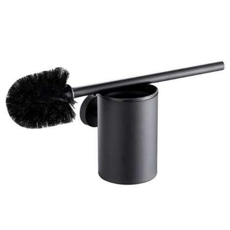 WC Suspendu Noir Support Mural Brosse de Toilette Noir 304 en Acier InoxydableLa taille est 38 × 9 × 13 (cm)