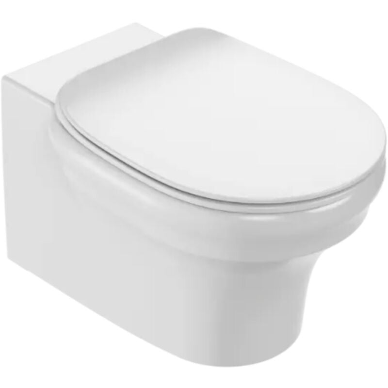 Jacob Delafon - wc suspendu sans bride Cléo 1889 + abattant extra-plat