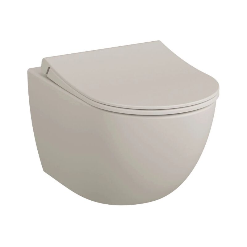 Wc suspendu sans bride Vitra Sento taupe mat + abattant