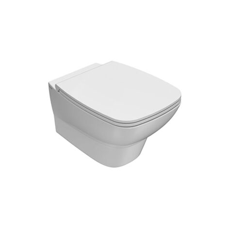 WC suspendu sans rebord 53x37 cm Globo Daily DAS03BI  Blanc - Céramique - Standard