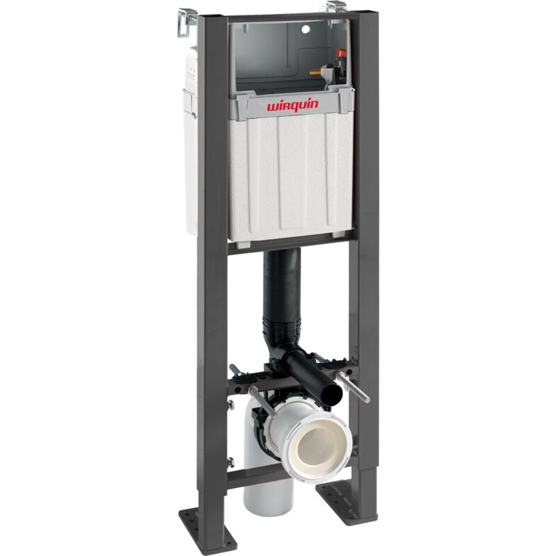 Wirquin - wc suspendu universel Lineo Stone avec plaque de commande double chasse blanche 55722929, blanc