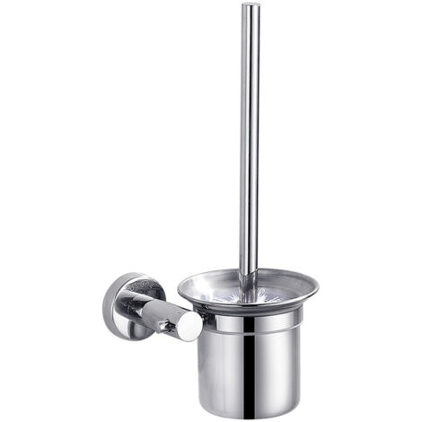 WC-Toilettenbürste, Toilettenbürste und Halter, Badezimmer-Reinigungsbürsten-Set, Toilettenbürste aus Edelstahl (Wandmontage), 32 cm