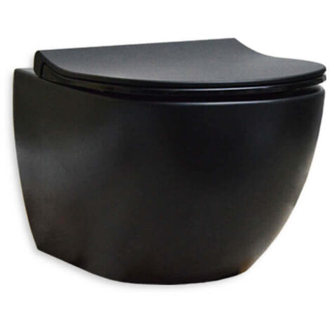 Wc Vitra Sento sospeso nero opaco rimless
