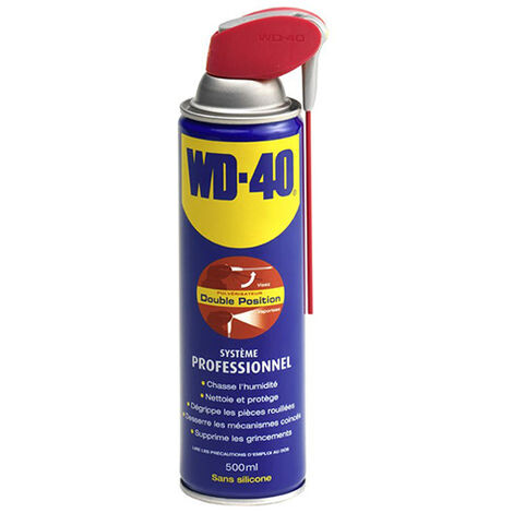 Wd-40 – Dégrippant multifonction 500ml – Pulvérisateur professionnel à deux positions – Élimine l'humidité et dégrippe les mécanismes coincés