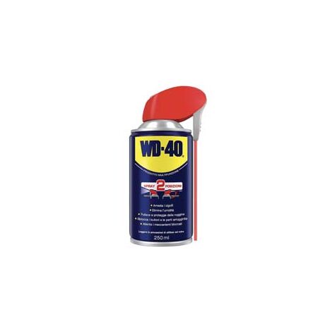 WD-40 LUBRIFICANTE SPRAY MULTIUSO 5 FUNZIONI ML.250- - ml.250 spray c/erogatore a doppia posizione - 12 pezzi WD40