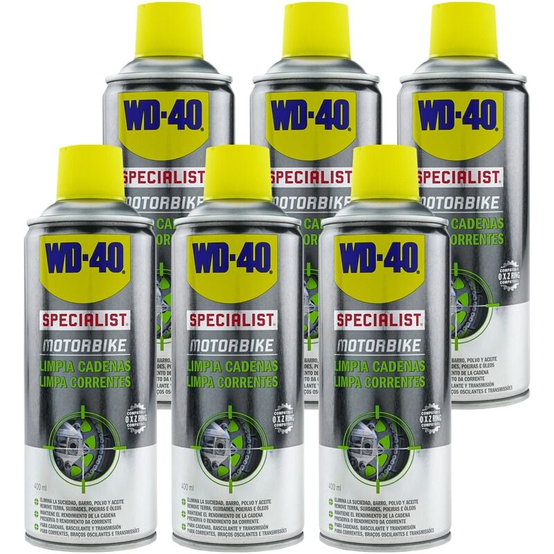 Wd-40 - Spray nettoyant pour chaîne de vélo 400 ml 6 unités de