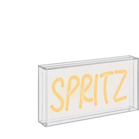 WD LifeStyle Insegna Neon con Cornice in Plexiglass 23 x 13 Cm Decoro Spritz
