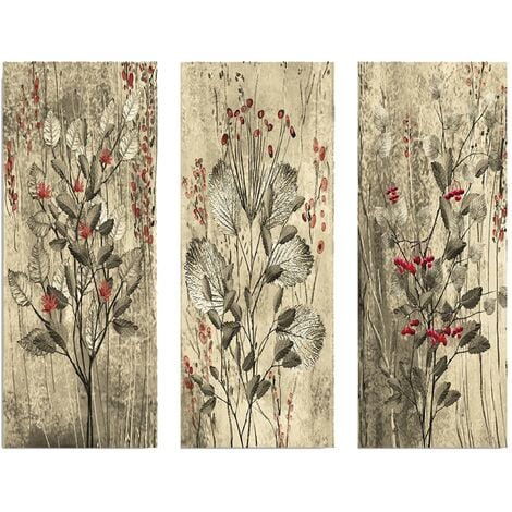 WD Pintura decorativa en MDF 3 piezas.