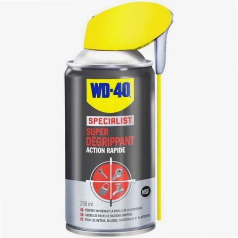 Wd40 Company – Dégrippant lubrifiant 250ml – Spray aérosol pour métal – Formule résistante à l'eau – Élimine corrosion et oxydation