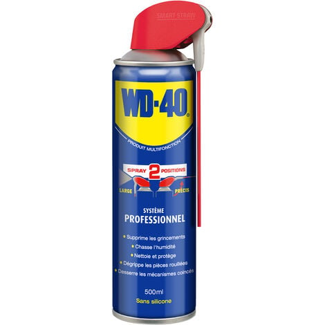 SODISE WD40 - Lubrifiant système professionnel double positions - aérosol de 500ml - 33034