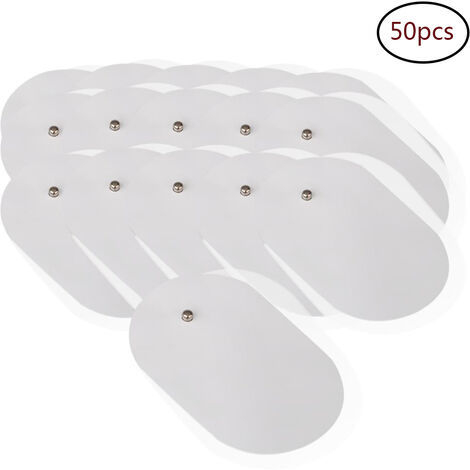 WddnAot Électrodes 50 pièces pour appareil de thérapie numérique TENS, vertèbres cervicales électroniques, masseur de physiothérapie, basse fréquence