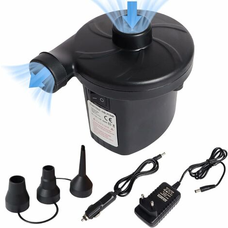 WddnAot Pompe à Air Électrique Gonfleur Dégonfleur,Gonfleur avec 3 Buses, Pompe à Pagaies AC 220V-240V Electrique Paddle Piscine, Pompes à Pagaies pour Le Camping en Plein air, Flotteur de Piscine