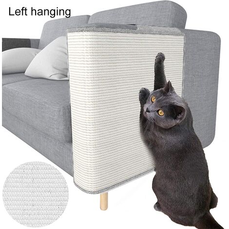 WddnAot Protecteur de canapé - Protection de meubles en sisal naturel contre les chats - Canapé d'angle pour griffoir de chat pour lit, chaise, canapé - Installation facile, gauche