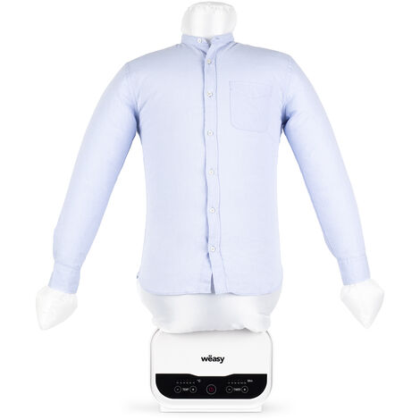 Wëasy IRO320 Maniquí Secado Automático Magic Pressing para Camisas, Plancha A Vapor, 1200W, hasta 130ºC, Planchado Perfecto, Blanco, plástico