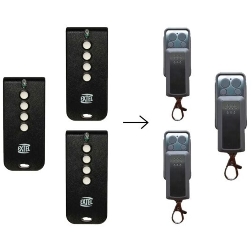 Lot de 3 télécommandes Extel Atem 5