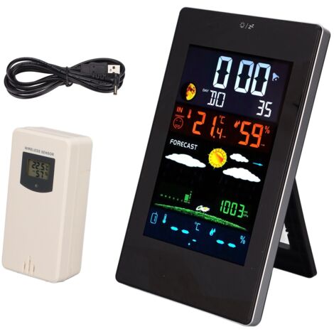 Weather Station Humidity Temperature Monitoring USB Powered Weather Forecast Clock Function Home Weather Station