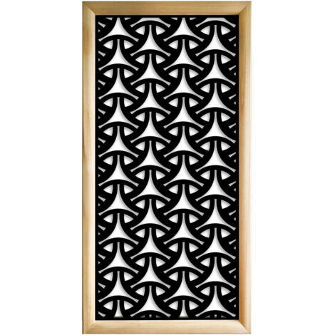 WEAVING - Moduli Decorativi in Legno e PVC - Colore: nero - Misura: 47x94 cm
