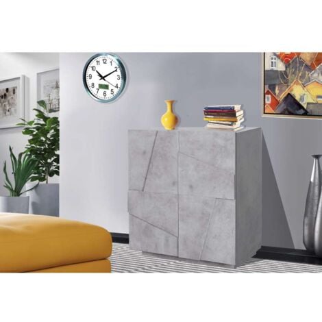 Web Furniture Credenza Ping Moderna in Cemento Bronx - 86x81.2 cm
