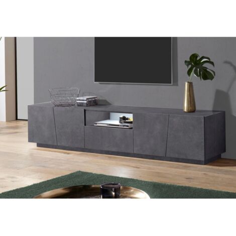 Web Furniture Porta TV Vega in Melaminico Ardesia - 220 cm