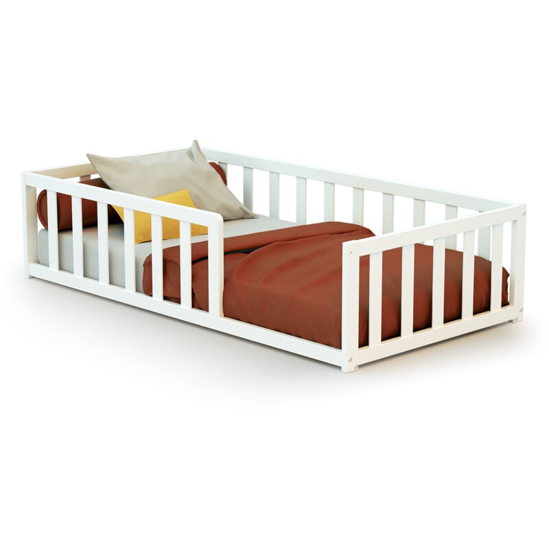 Webaby - Lit enfant au sol en bois 70 x 140 kaïa