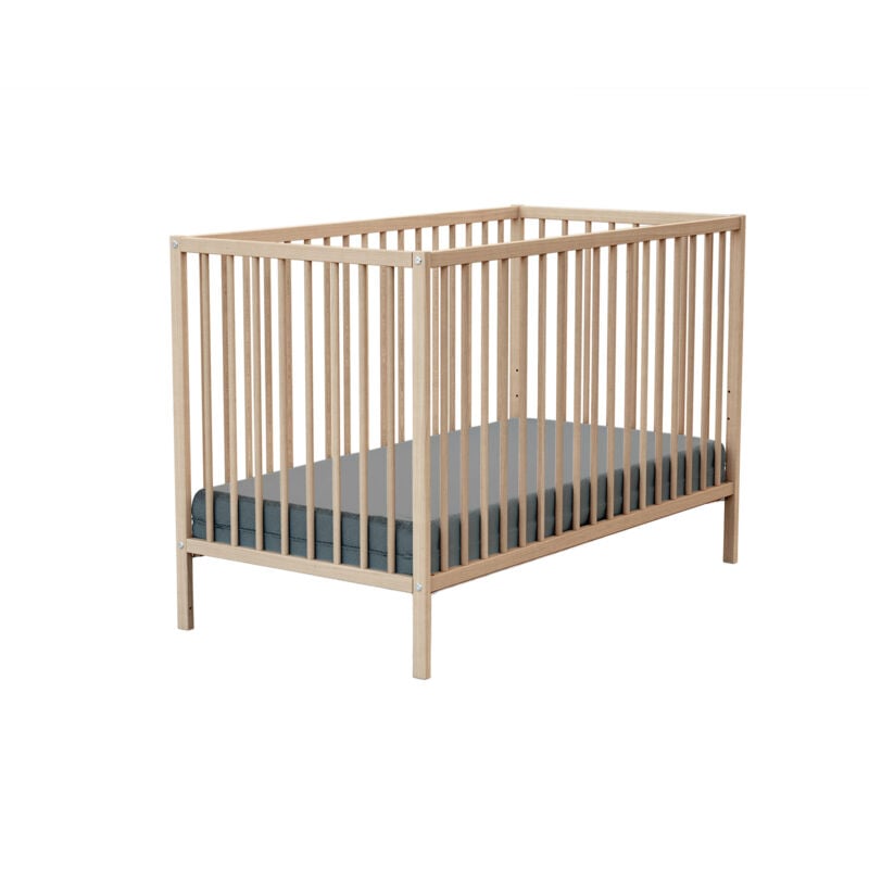 WEBABY - Lit bébé en bois 60x120 ONE