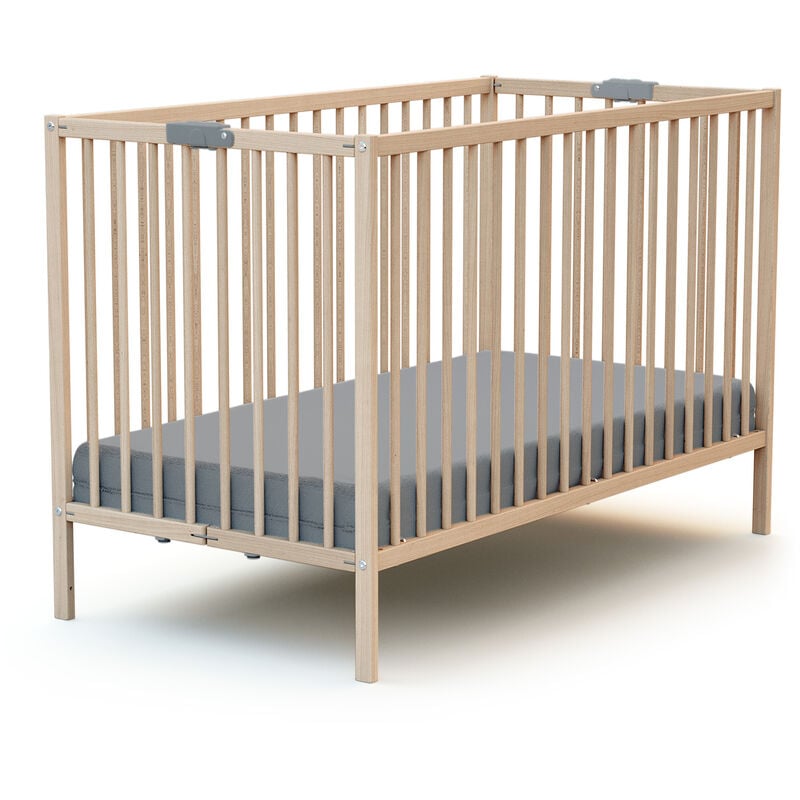 Lit bébé pliant en bois 60 x 120 cm flex - Webaby