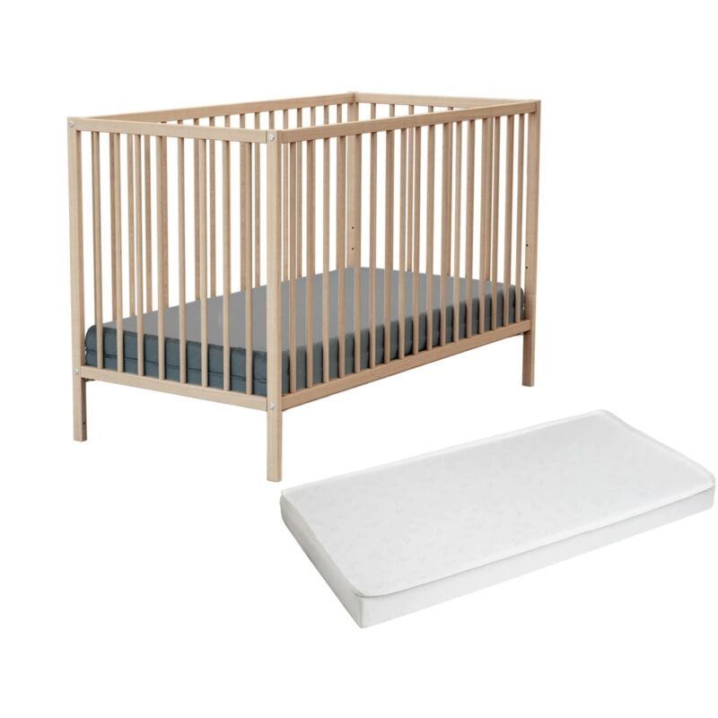 Lit bébé en bois avec matelas - Webaby