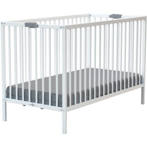 WEBABY - Lit bébé pliant en bois 60 x 120 cm FLEX