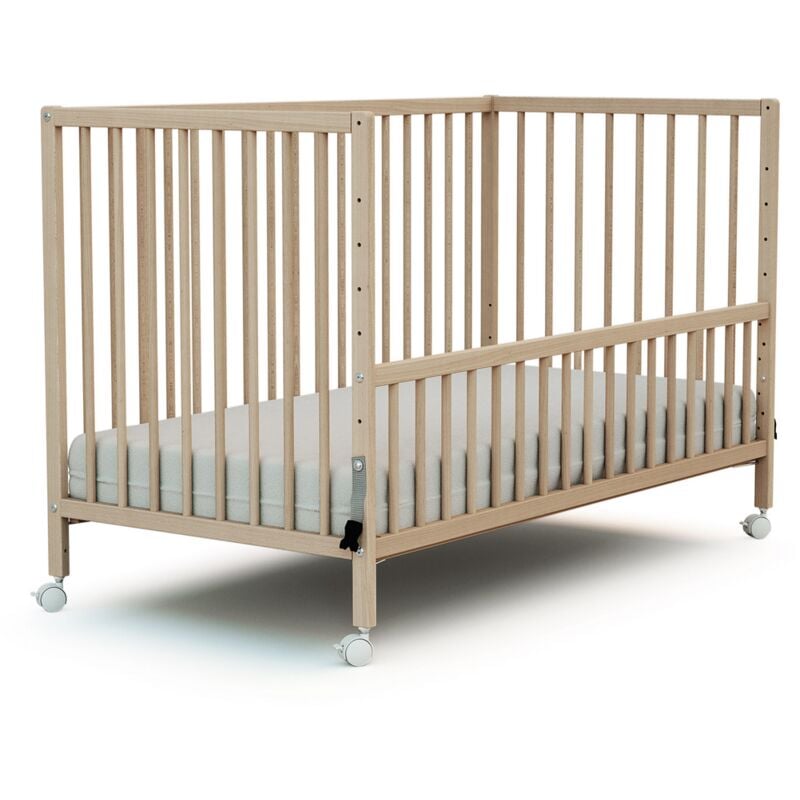 Webaby - Lit bébé cododo en bois avec roulettes 60 x 120 lio