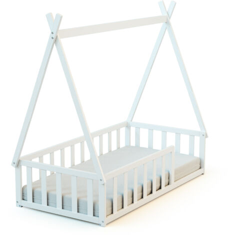 WEBABY -  Lit Tipi au sol  en bois