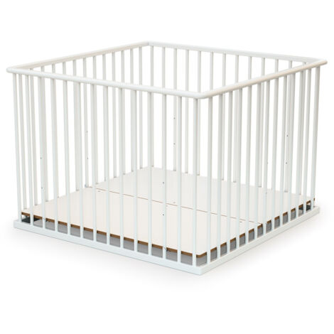 WEBABY - Parc bébé en bois 100 x 100 cm