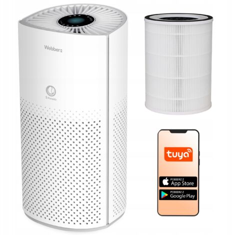Webber AP8550 HEPA H13 WLAN-Luftreiniger mit UV-C-Ionisation und intelligenter KI