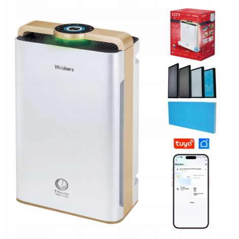 Webber AP9700 WLAN-Luftreiniger HEPA13 UV-Ionisator Luftbefeuchter
