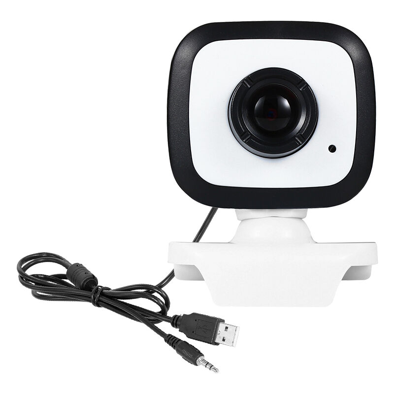 

Webcam 480P 5MP PC 30fps Web USB Camera Cam Videollamada con microfono USB Plug & Play para computadora portatil de escritorio Blanco, Blanco negro