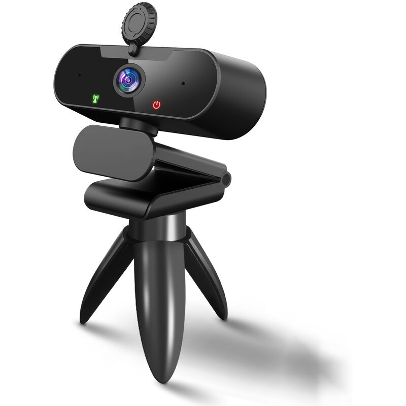Maerex - Webcam Cam Caméra hd 1080p Avec Couvercle De Confidentialité Support usb Pour pc De Bureau Ordinateur Portable ZebraA