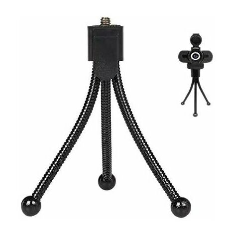 Webcam-Ständer, Mini-Kamerastativ, leicht, verstellbar, Mini-Stativ für Konferenzraum, Schreibtisch, schwarz