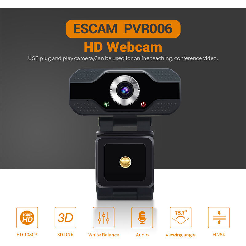 

Webcams Webcam USB Gran 1080P HD Microfono para la mesa del ordenador portatil de la camara Camara de web stream para los Juegos / Video Call /