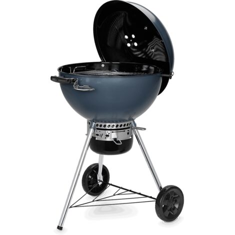 Weber – Barbecue charbon 57 cm avec grille de cuisson articulée – Acier émaillé bleu ardoise – Système One-Touch pour nettoyage – 14713004 - C-5750