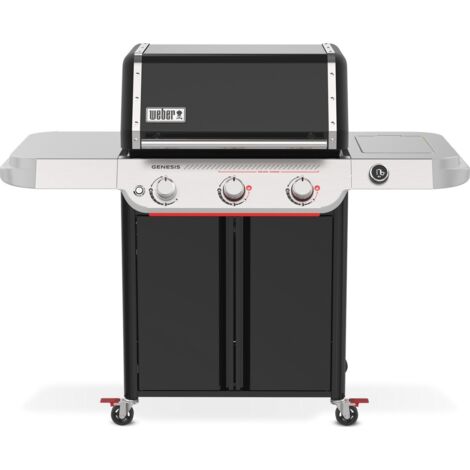 Weber – Barbecue à gaz 3 brûleurs – Sear Zone et Crafted grill – Surface de cuisson 68 x 48 cm – Thermomètre numérique intégré – Noir - E-325