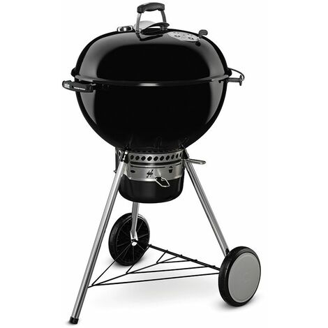 Weber – Barbecue charbon 57 cm – Cuve et couvercle en acier émaillé – Grille de cuisson GBS articulée – Thermomètre intégré pour cuisson précise