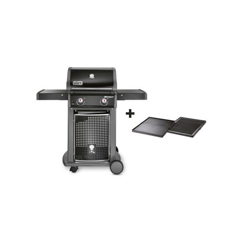Weber - Barbecue Spirit Classic E-210 avec plancha - Acier émaillé - 48 x 12 cm - Noir