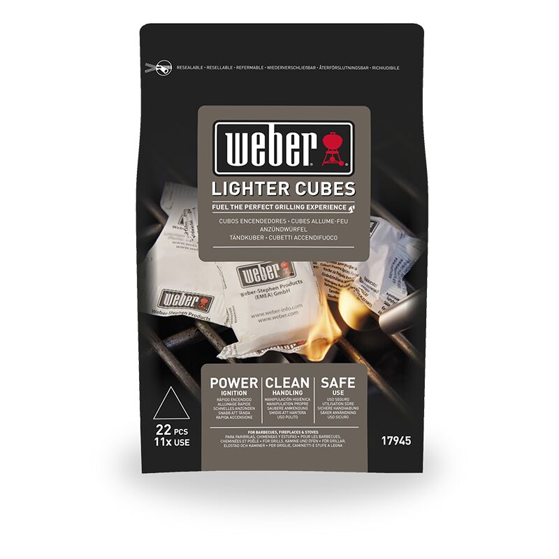 Weber - Cubes allume-feux blancs Boîte de 22 cubes